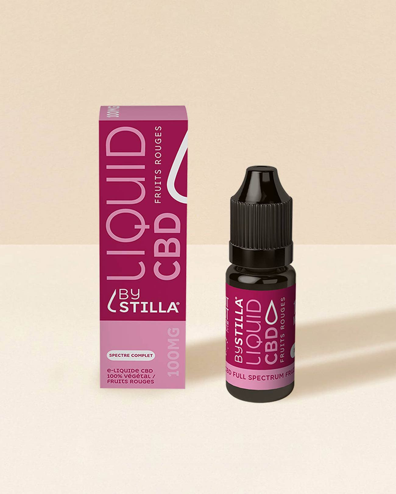 Packaging e-liquide CBD ByStilla Fruits Rouges 10 ml