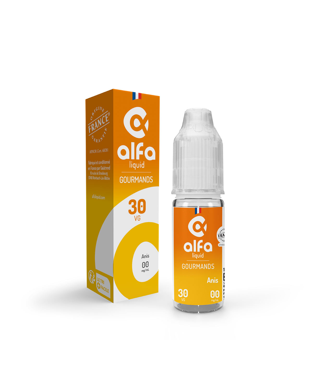 e-liquide Anis Alfaliquid 10 ml made in france avec boite