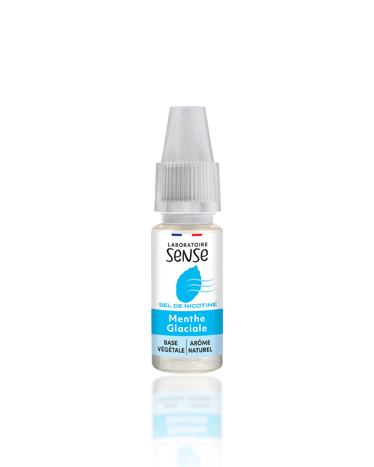 E-liquide Laboratoire Sense 10 ml aux sels de nicotine pour cigarette électronique parfum menthe glaciale nouveau packaging