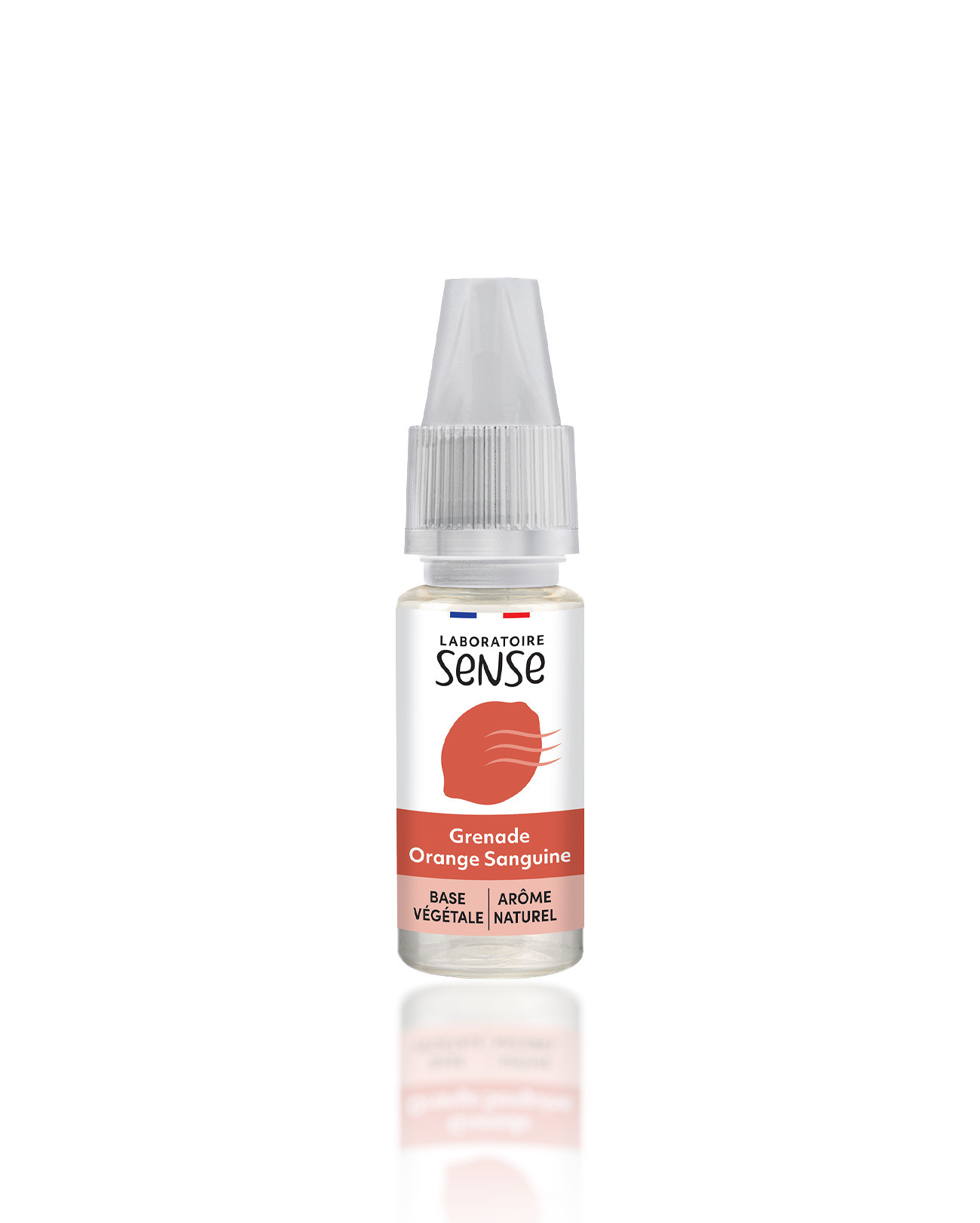 E-liquide 10 ml Grenade Orange Sanguine Laboratoire Sense nouveau packaging