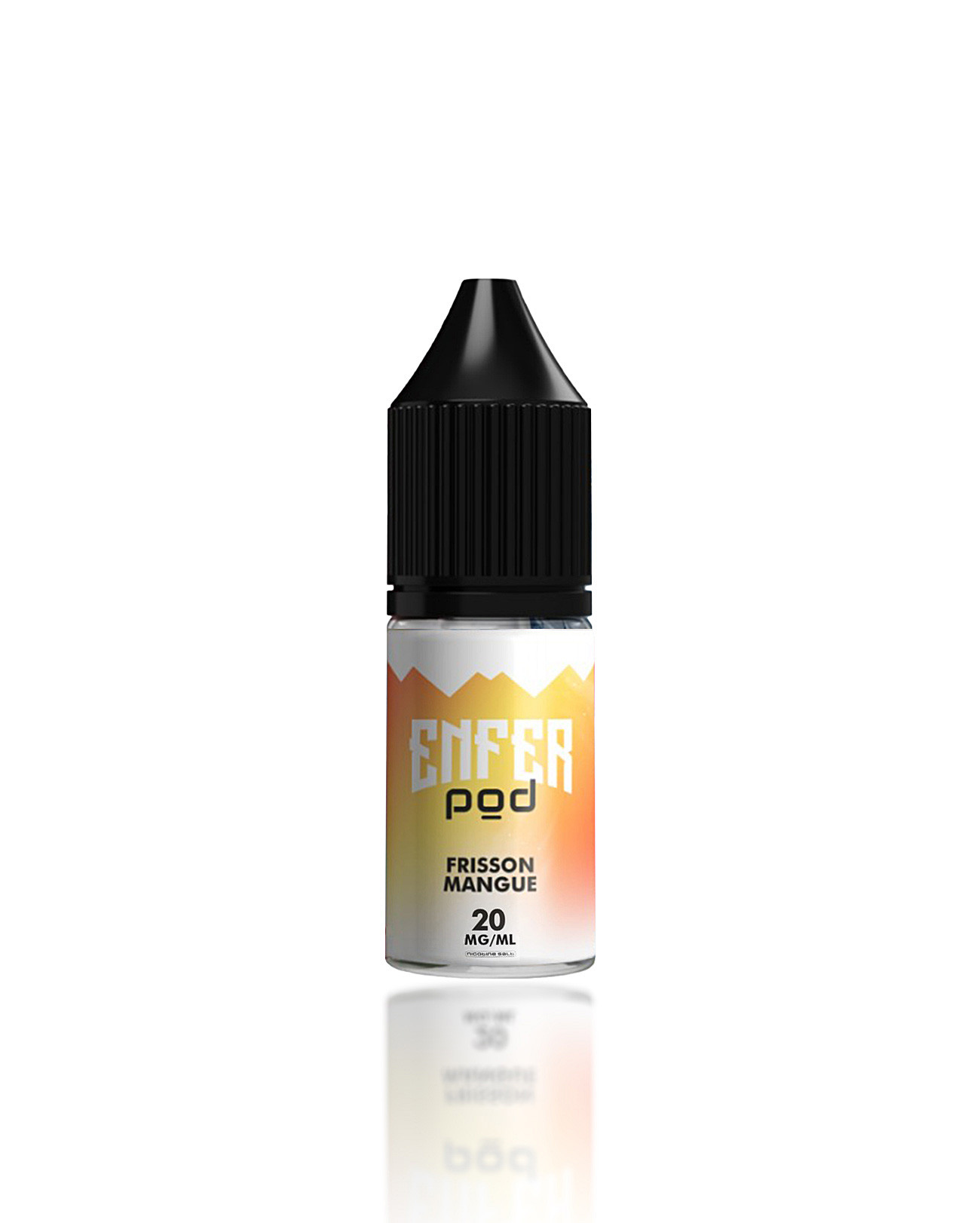 E-liquide Frisson Mangue Enfer Pod 10 ml en sels de nicotine archi frais et fruité