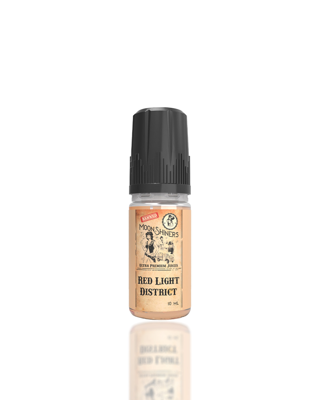 E-liquide Red Light District de Moonshiners du Laboratoire Lips en 10 ml, classic et gourmand