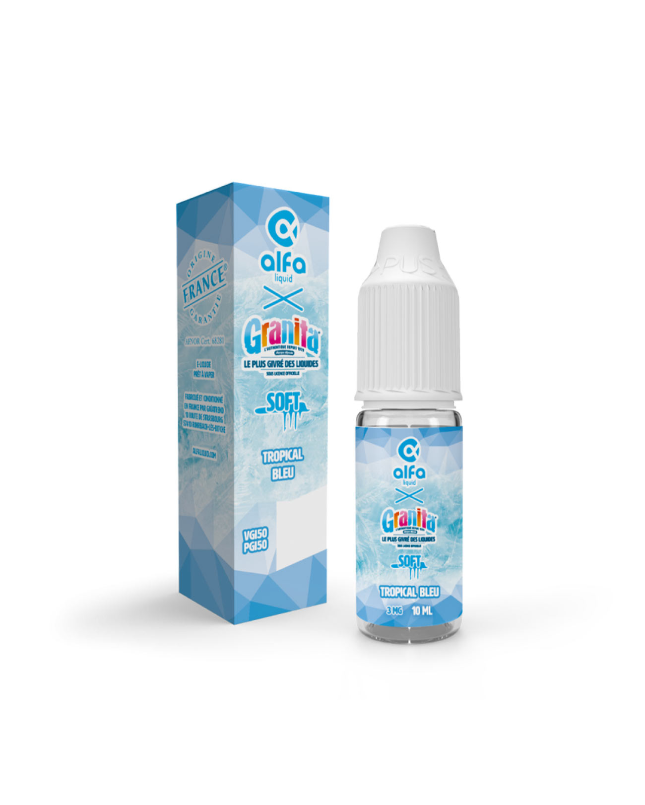 E-liquide Alfaliquid Granita Tropical Bleu façon granité