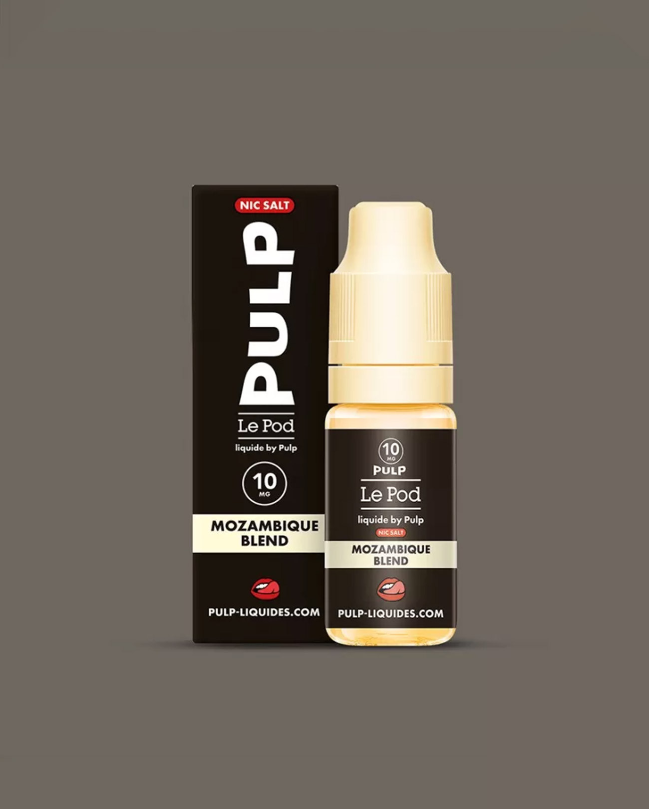 Packaging Pulp Le Pod flacon e-liquide 10 ml by Pulp au sel de nicotine saveur tabac sec Mozambique