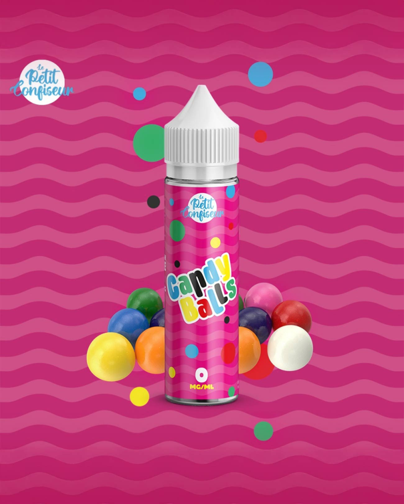 E-liquide Candy Balls grand format du Petit Confiseur pour les amateurs de e-liquides bonbons