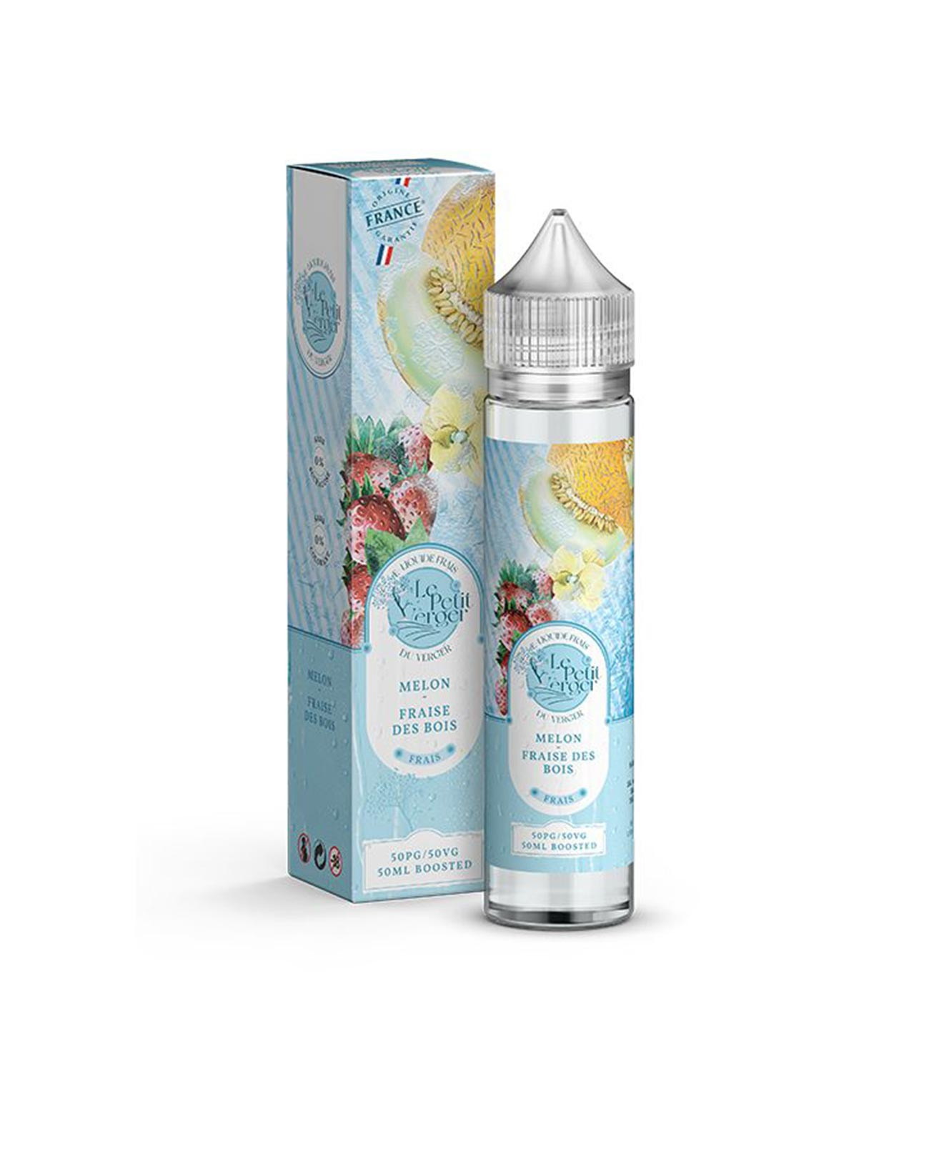 E-liquide Melon Fraise des Bois en grand format avec son packaging