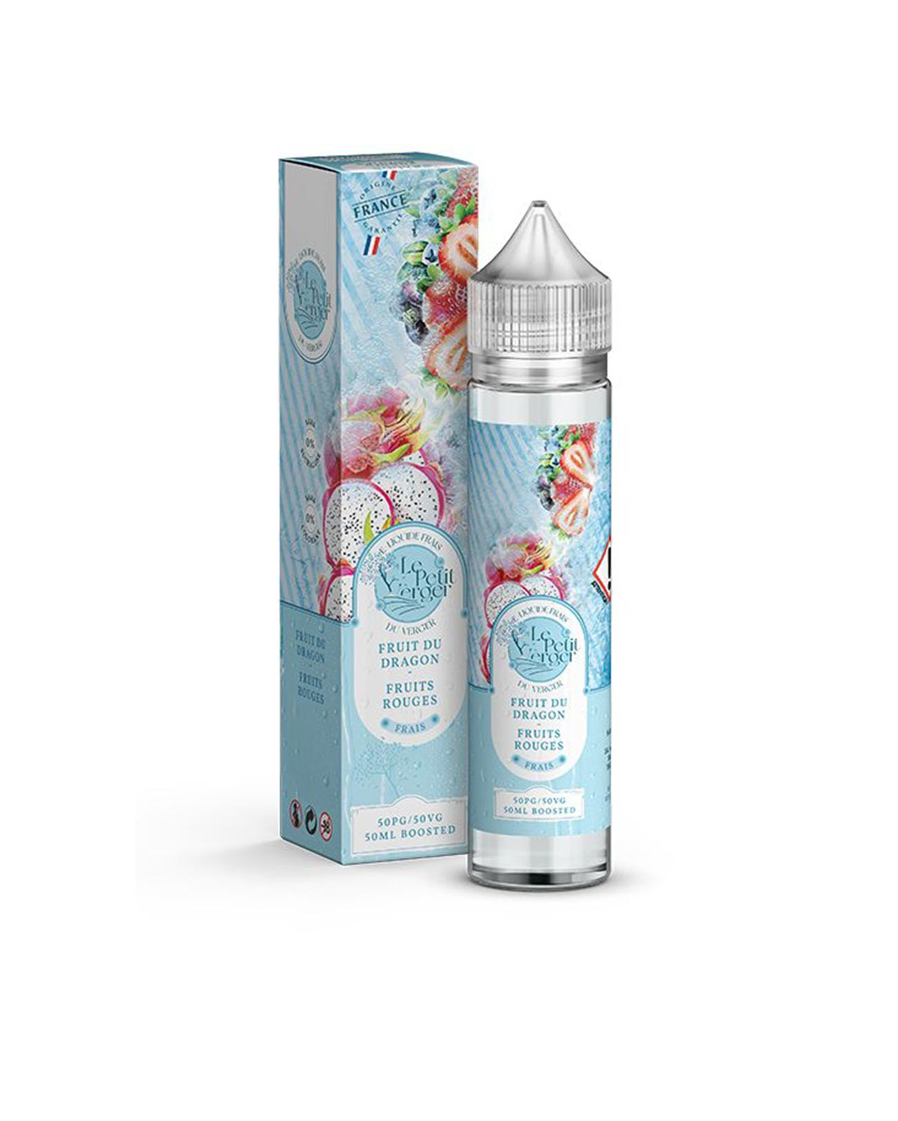 E-liquide Fruit Du Dragon Fruits Rouges Le Petit Verger Frais en grand format avec sa boîte en carton