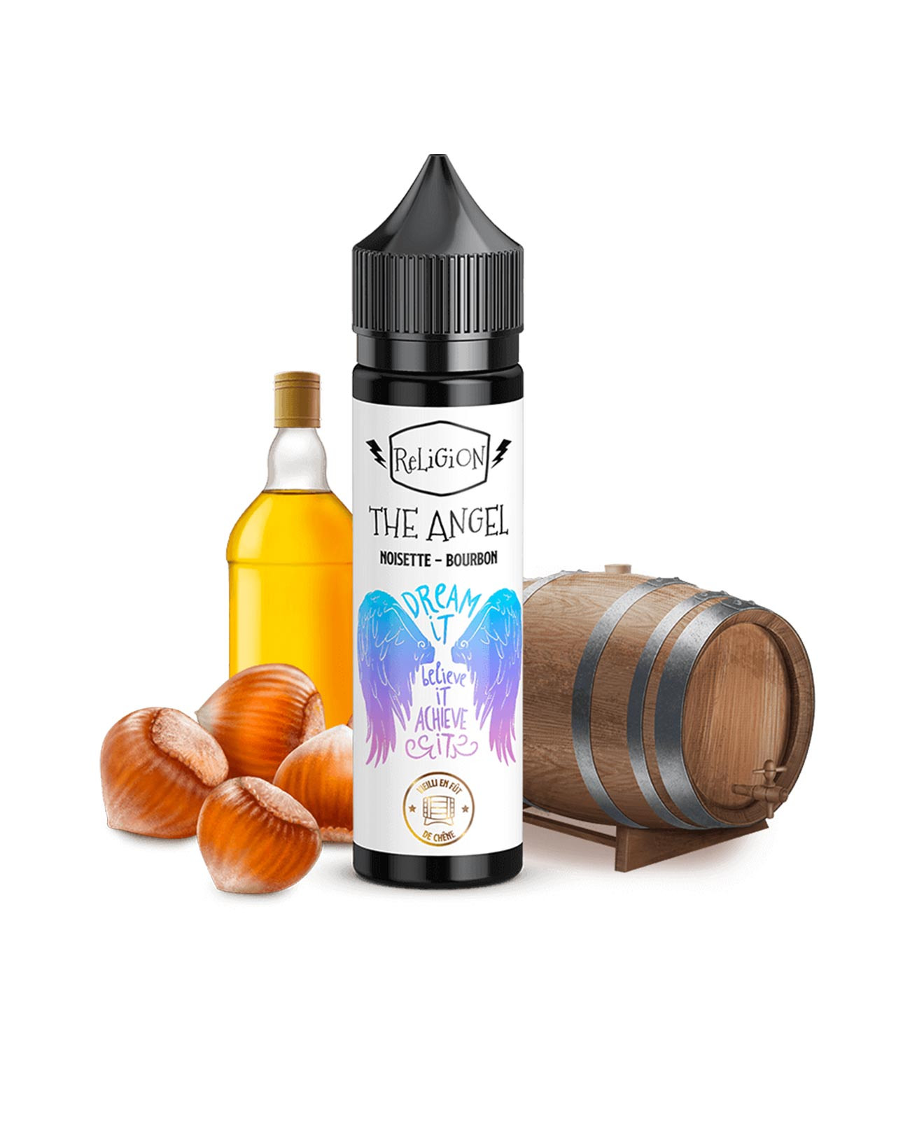 E-liquide Religion Juice en grand format The Angel bourbon noisette