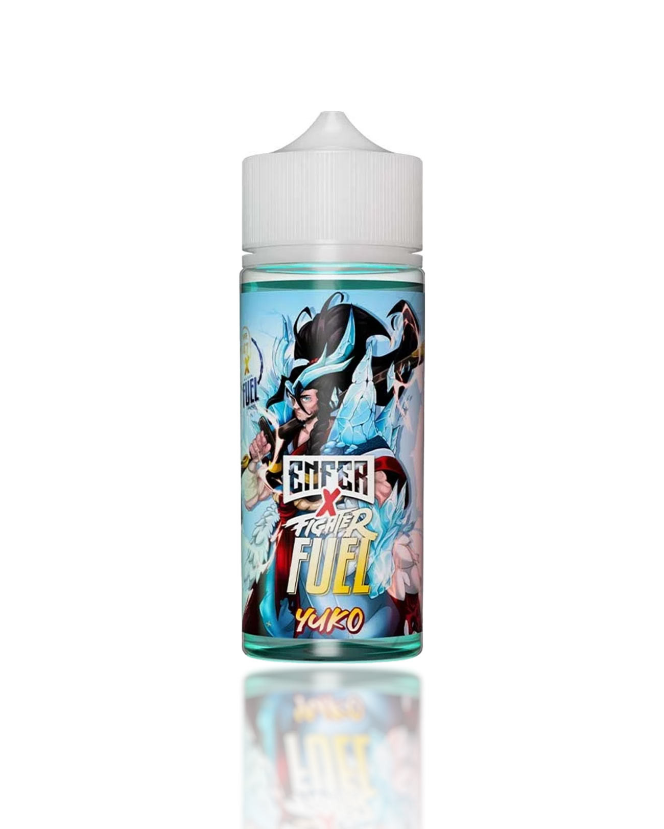 E-liquide 100 ml Yuko de la collection Fighter Fuel / Enfer. Un juice ultra frais et fruité en très grand format à booster.