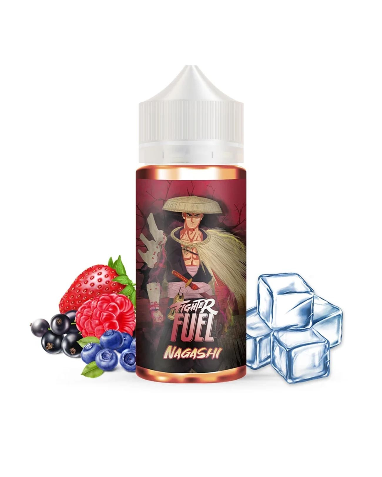 E-liquide en maxi format Fighter Fuel 100 ml Nagashi fruits rouges et fraicheur