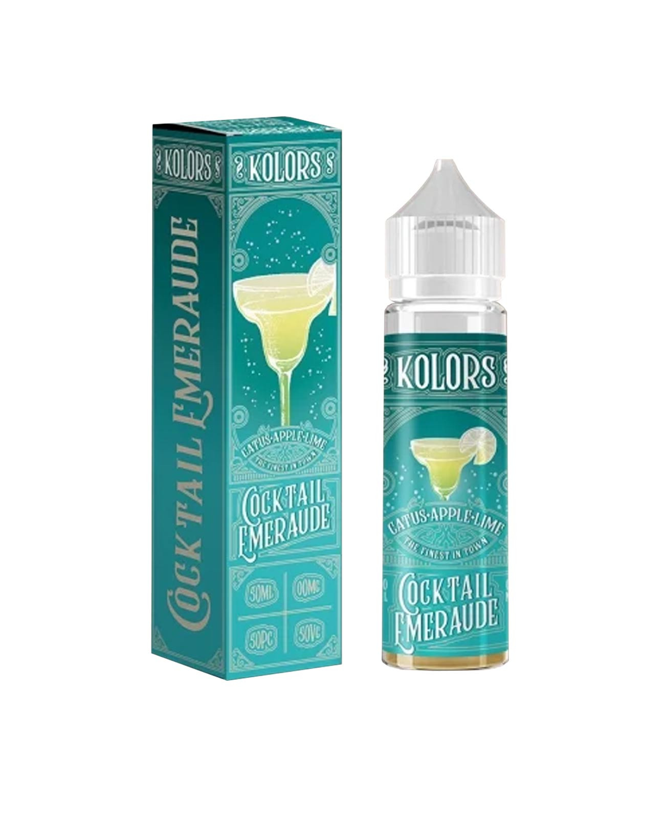 E-liquide grand Format Kolors Cocktail Emeraude avec sa boîte